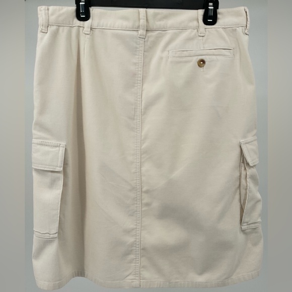 Polo Jeans Co Ralph Lauren Corduroy Cargo Skirt Women’s 12 Ivory Utility - Picture 5 of 9